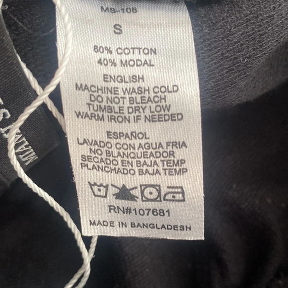 Miami style drawstring black shorts size small cotton blend - Picture 4 of 4